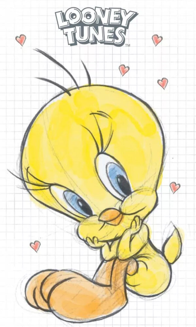 Bavlnený uterák Looney Tunes - Tweety 02 30x50 cm
