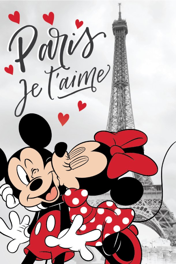 Detská deka Minnie Mouse v Paríži 100x150 cm