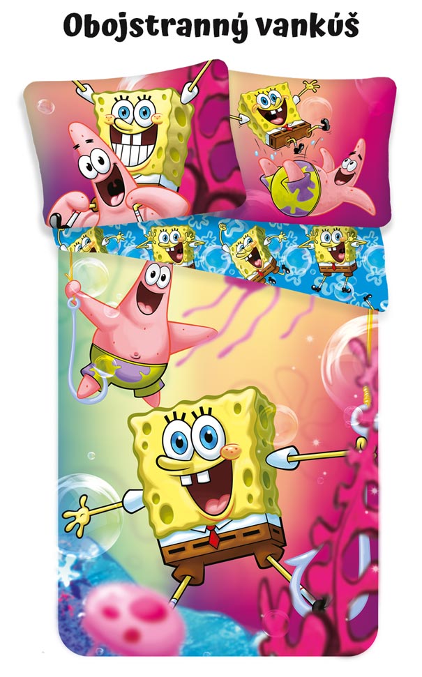 Obliečky Sponge Bob 02 140x200 70x90 cm