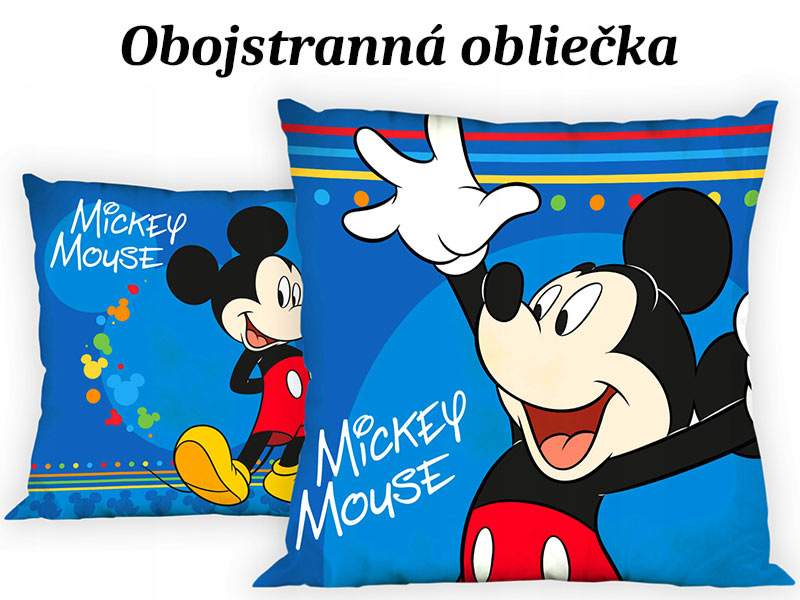 Obojstranná obliečka na vankúš Mickey Mouse 017 40x40 cm