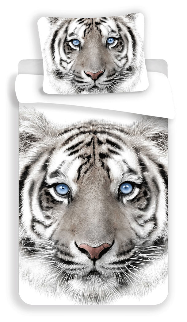 Obliečky s bielym tigrom 140x200 70x90 cm