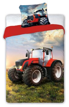 Posteľné bavlnené obliečky s Traktorom 03 140x200 70x90 cm