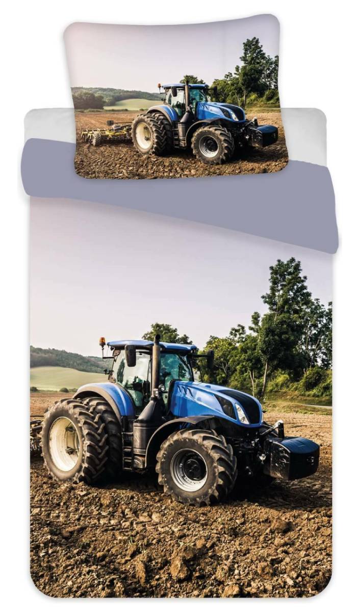 Posteľné bavlnené obliečky s Traktorom 07 140x200 70x90 cm